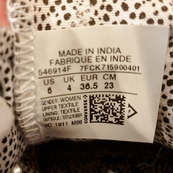 NWoT Black Converse All☆Star LowTops Double Tongue - Picture 6 of 6